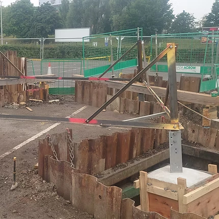 New build transmission tower foundation